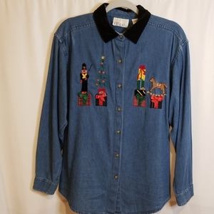 Casey & Max Holiday Shirt Size L